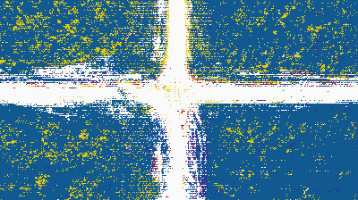 Overhead view of a crossroads